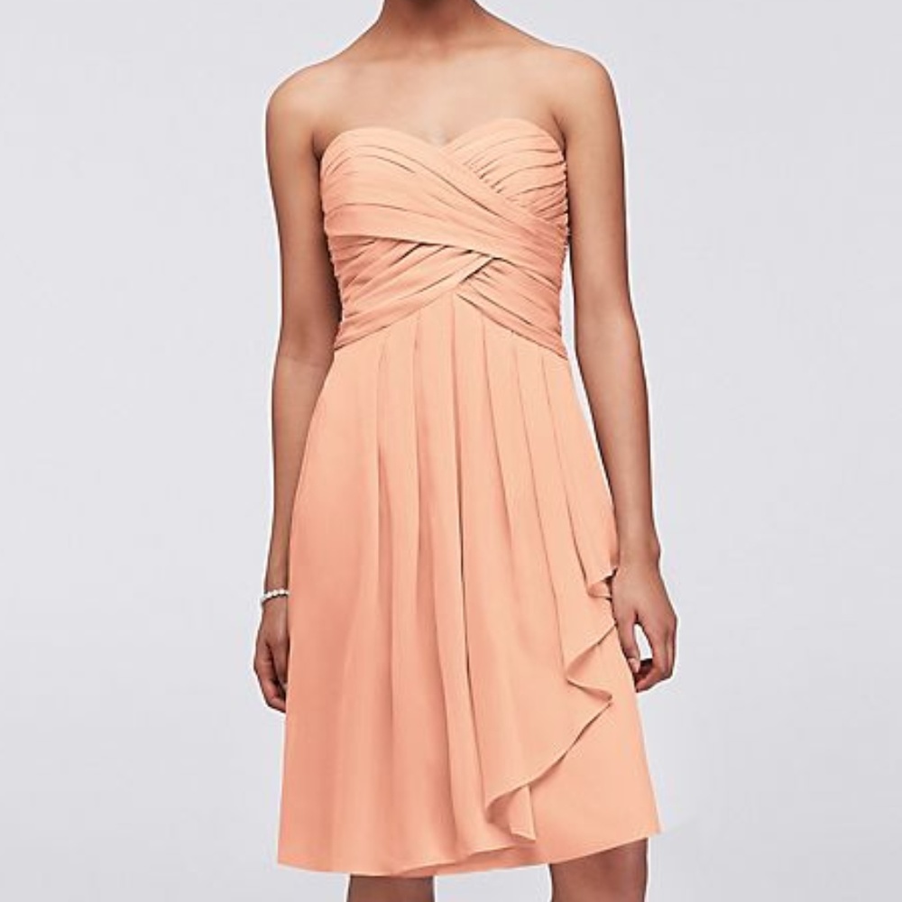 David’s Bridal bridesmaid dress sz 8 Bellini color
